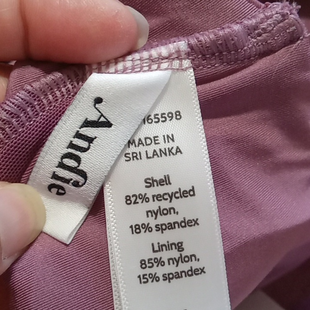 Andie Womens Medium Swimsuit TAHITI CACTUS FLOWER EGGPLANT NEW Beach Resort Pool - Picture 8 of 8